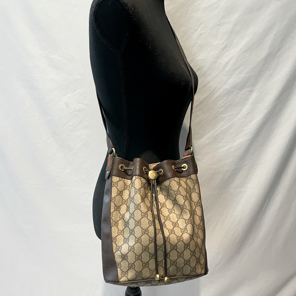 💎Vintage Gucci sherry line Bucket tote